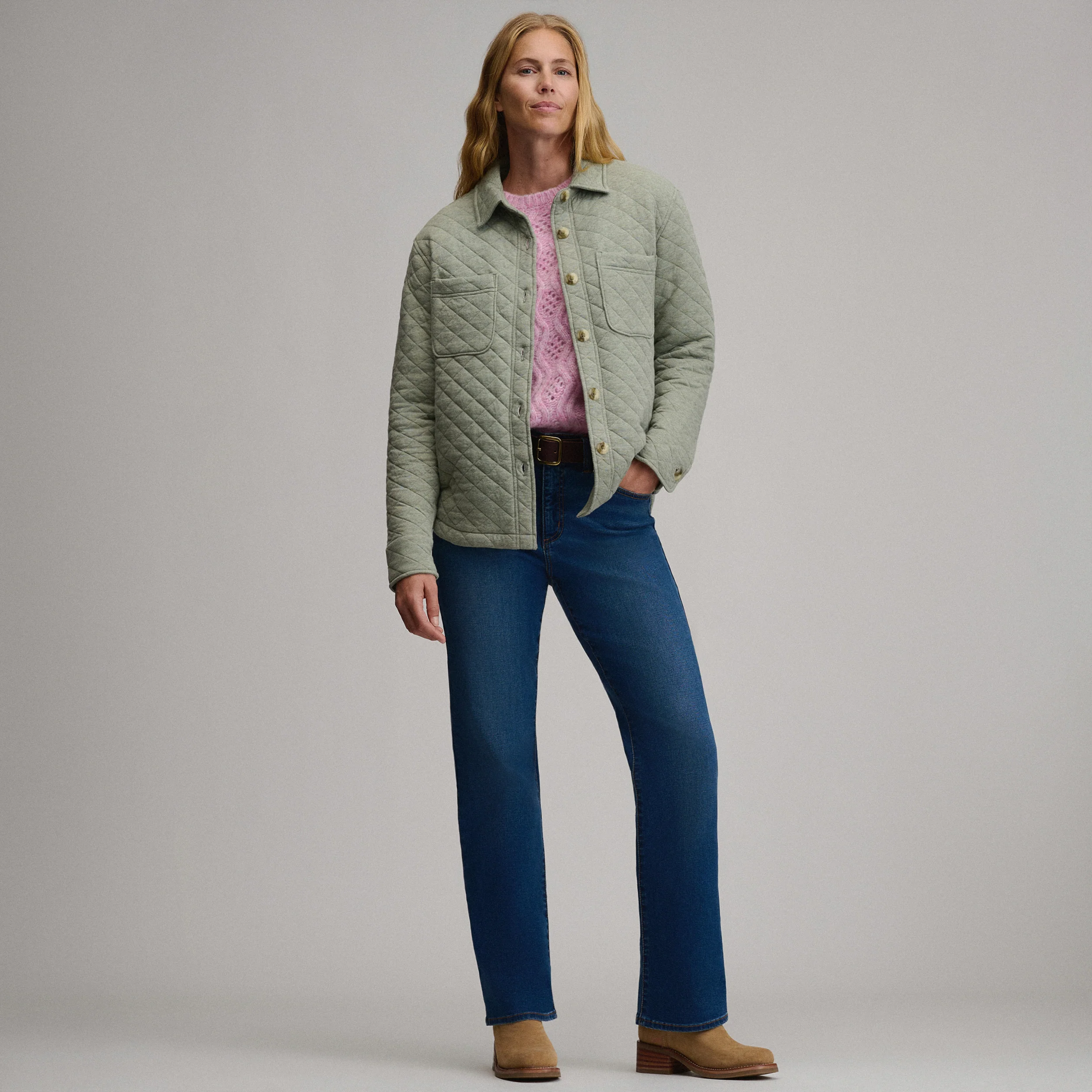 Women's Quilted Shirt Jacket