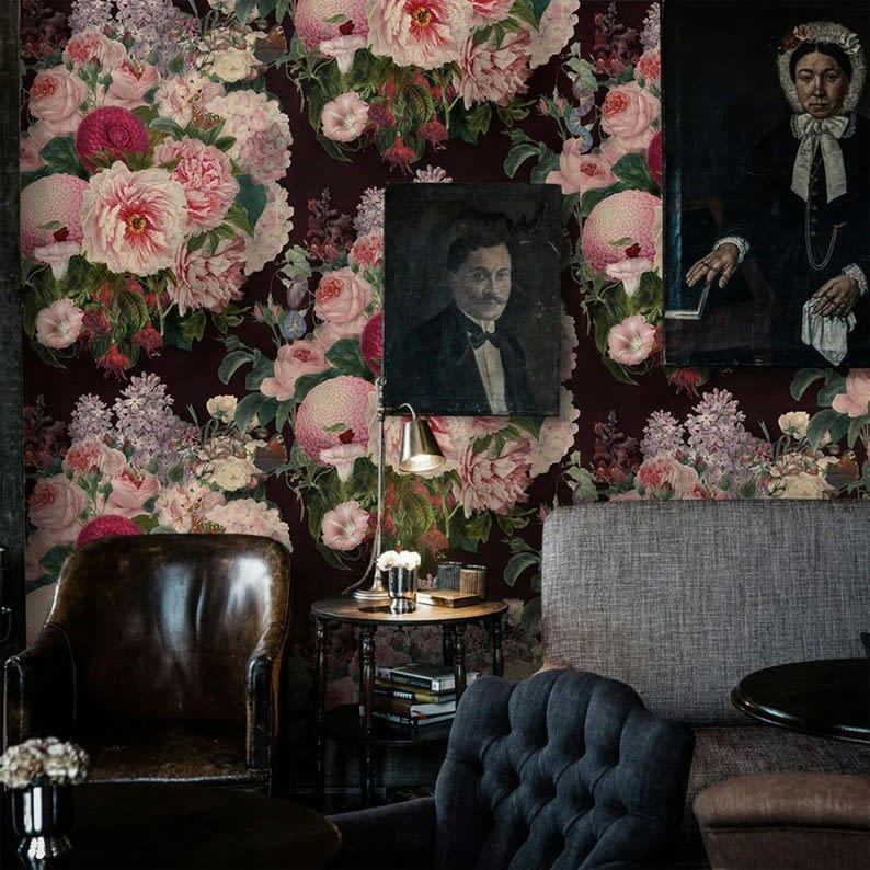 FLOREALI - Papier Peint Velours Floral 250x200 cm