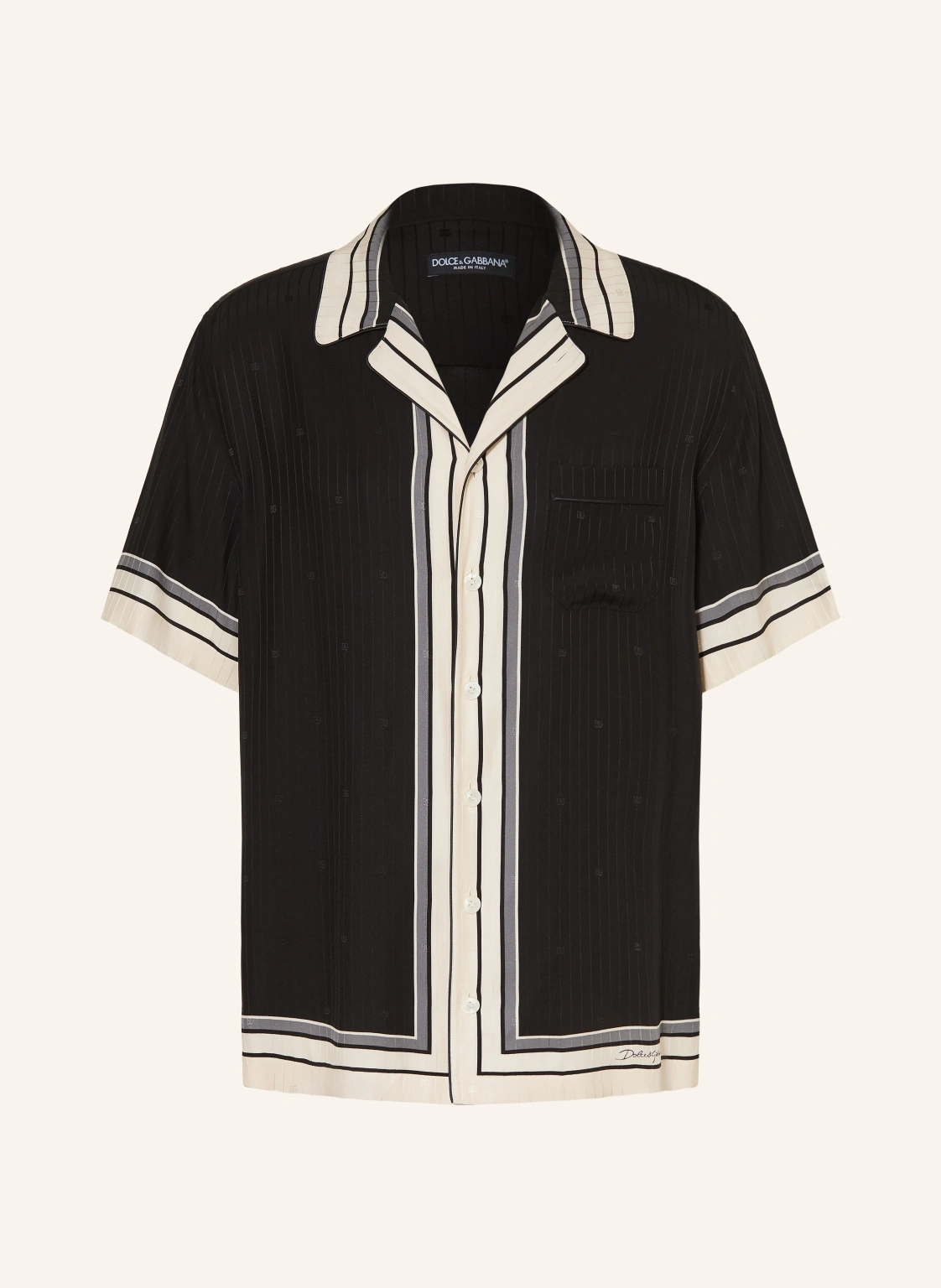 DOLCE & GABBANA Resorthemd Comfort Fit aus Seide