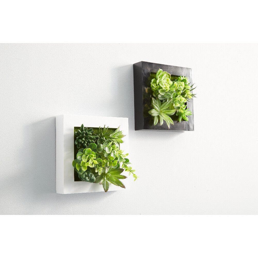 Cadre avec plante artificielle décoration murale