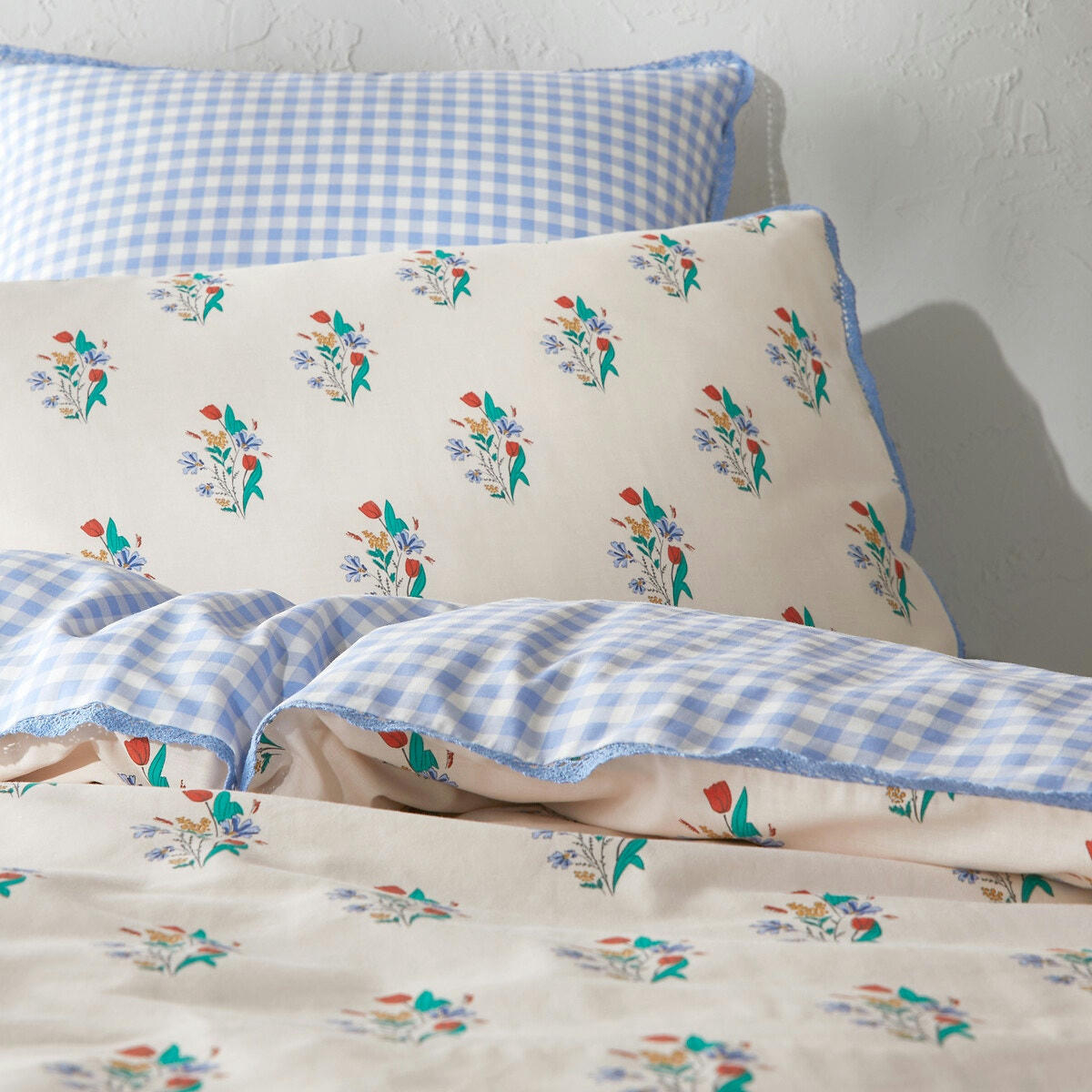 Housse de couette 20% coton recyclé, Floriane