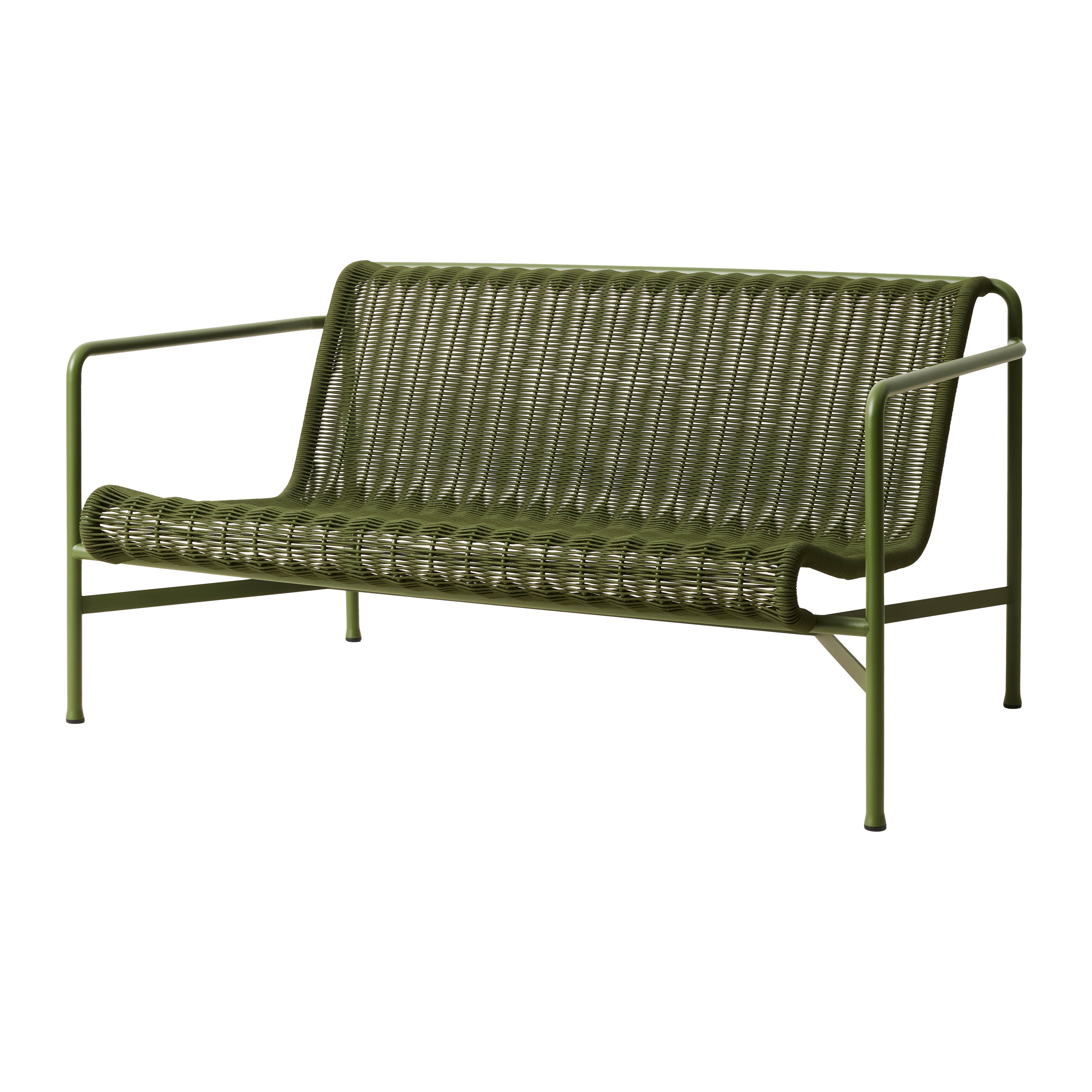 HAY Palissade Cord Lounge 2,5-zitsbank Low - Olijfgroen