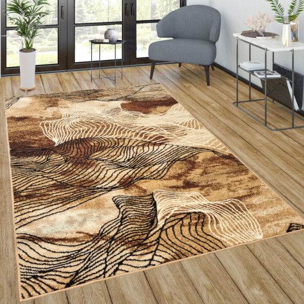 Dywan nowoczesny beżowy do salonu pokoju 010 - 70x130 cm - modny solidny