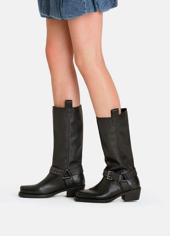 Stivali texani in pelle