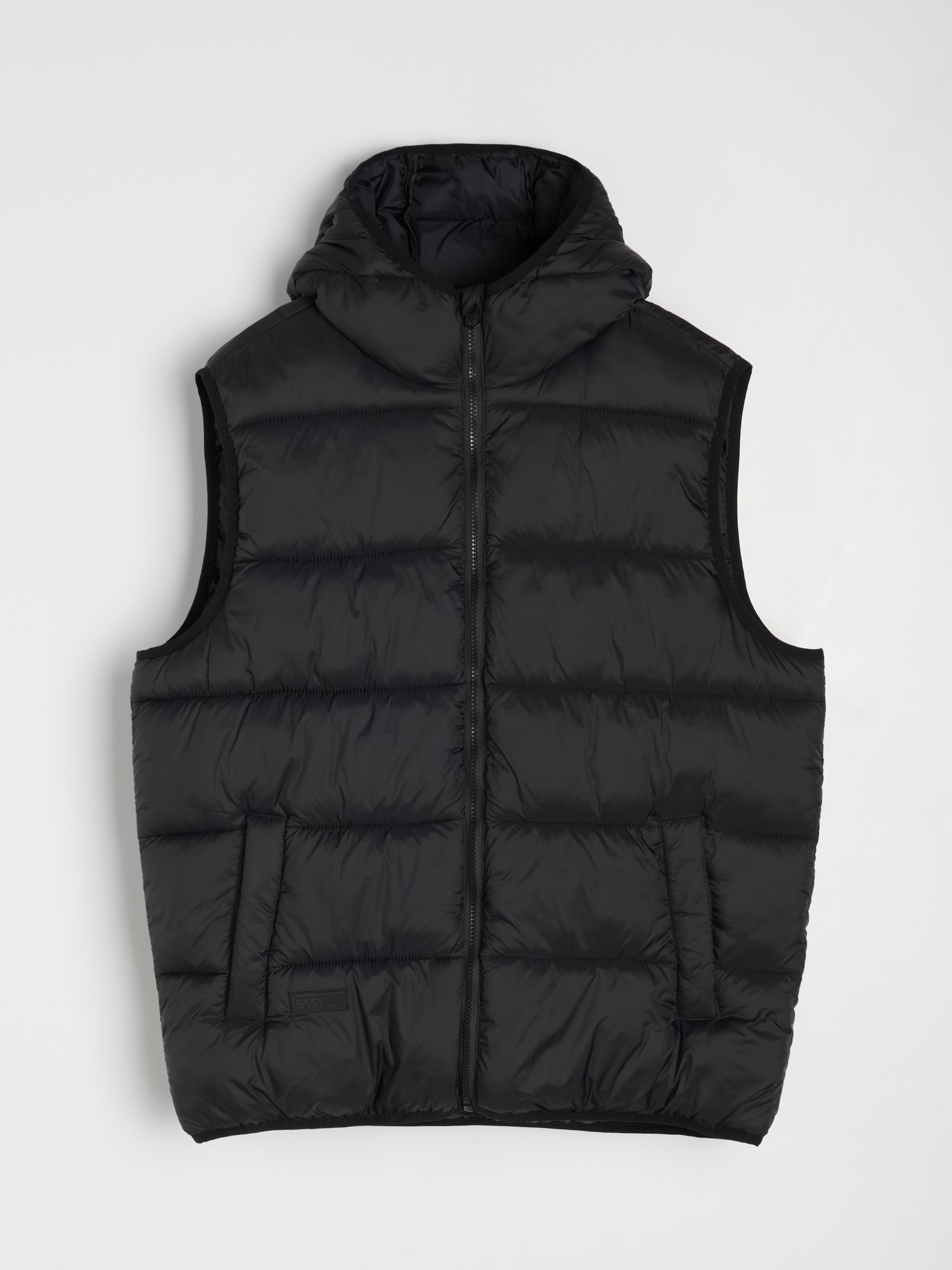 Pikowana kamizelka puffer z kapturem