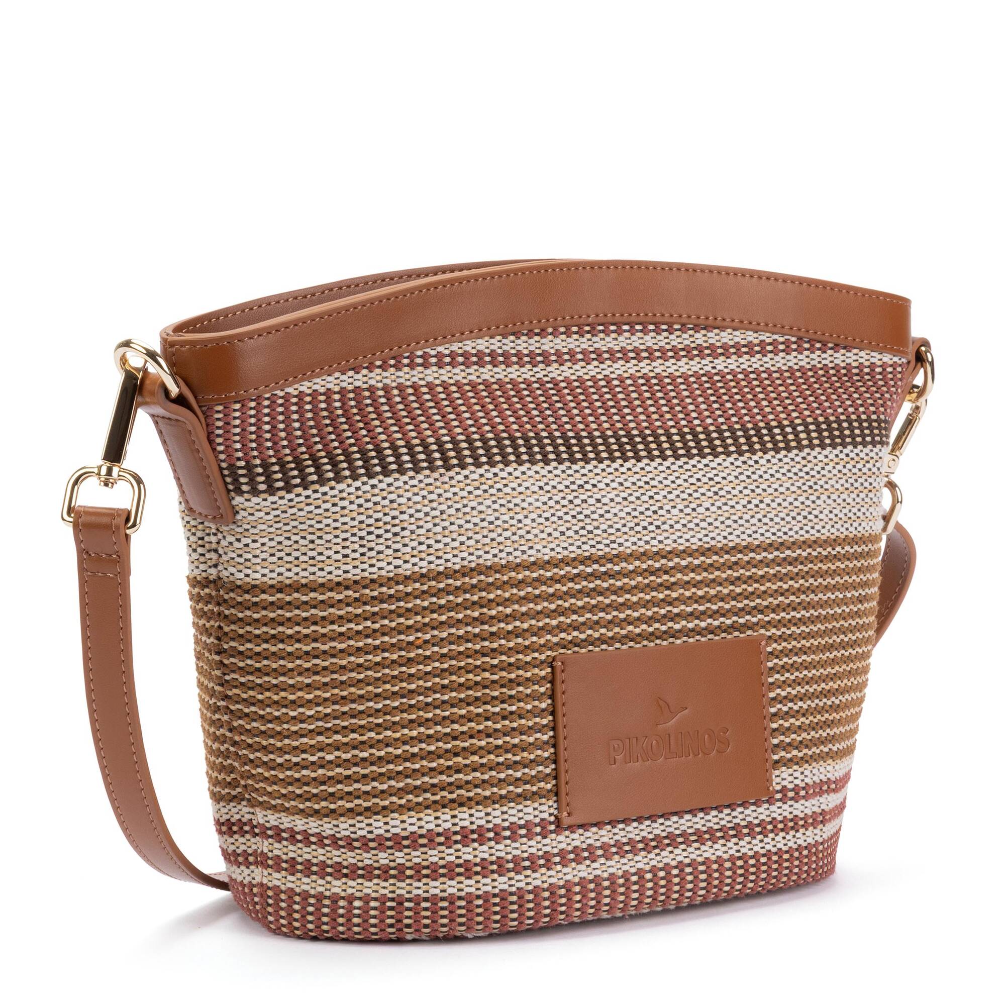 MIRAVET - Bandolera pequeña de rafia para mujer