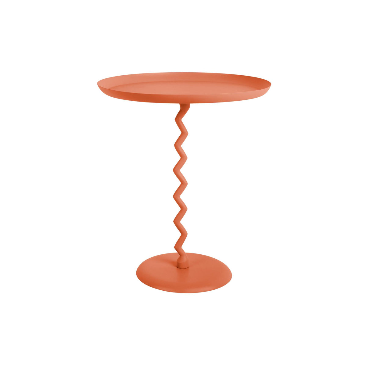 Leitmotiv bijzettafel Zig Zag - oranje - Ø44cm