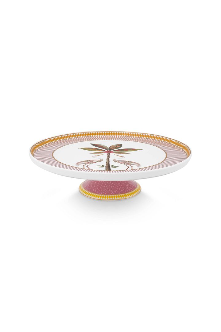 Pip Studio La Majorelle Taartplateau - Servies - Mini Taartschaal - Roze - 21cm