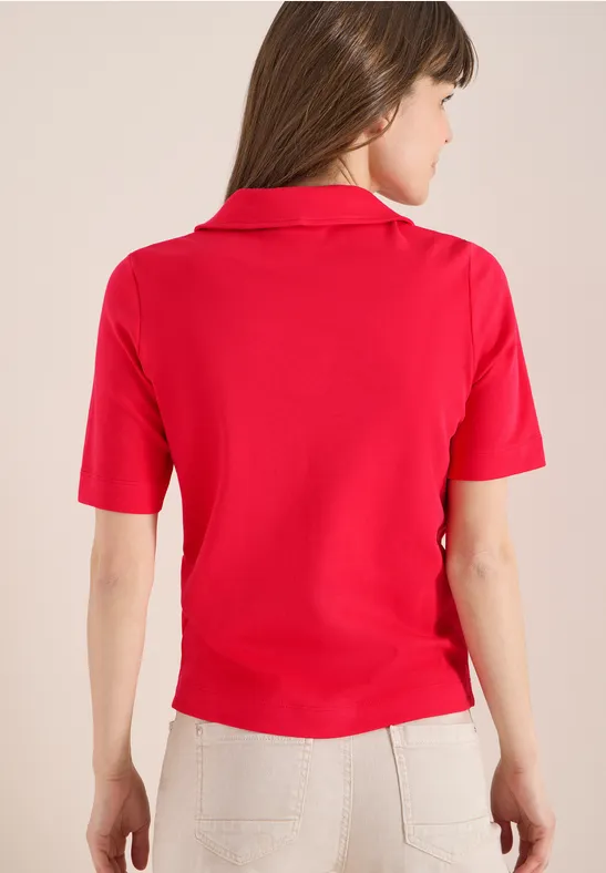 Kurzarm Poloshirt in Unifarbe
