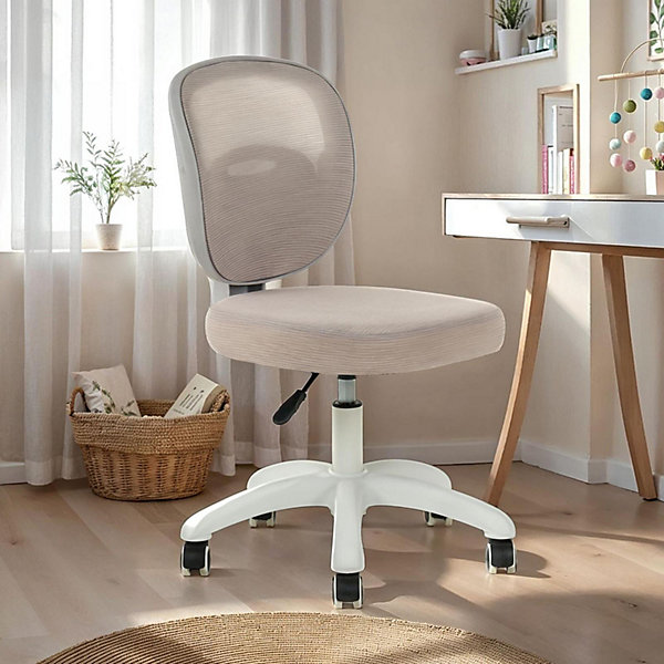 Chaise de bureau enfant MAYLA réglable en tissu mesh - Gris