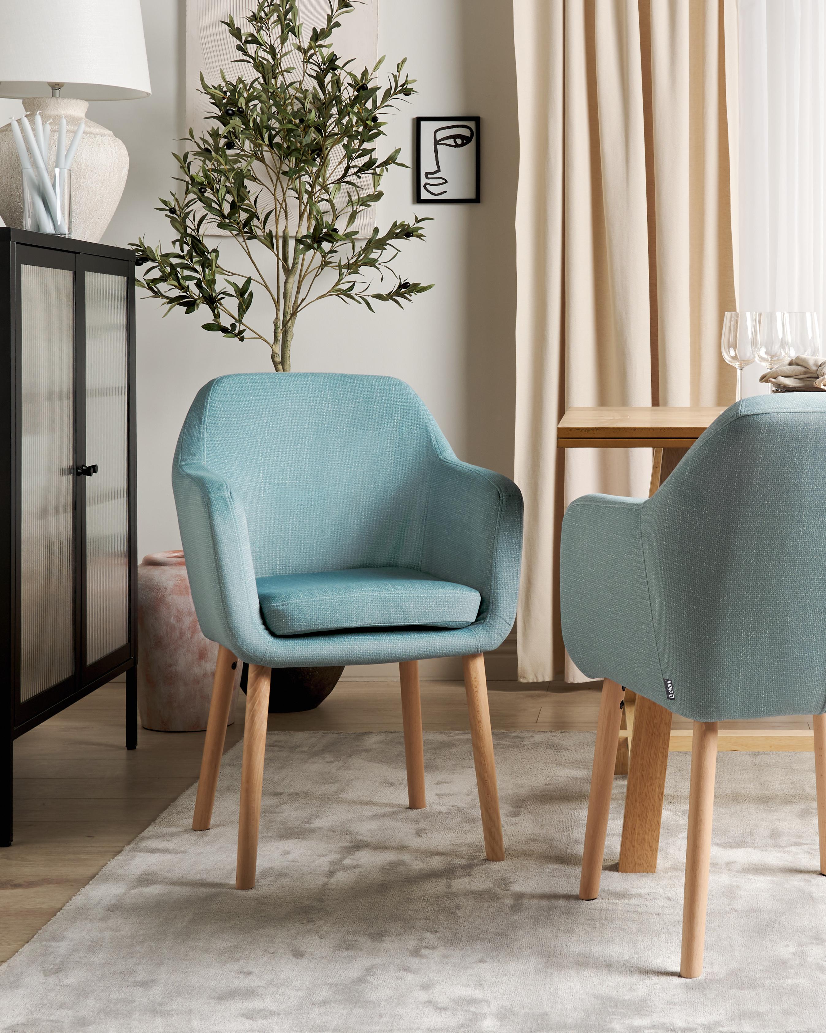 Dining Chair YORKVILLE II Velvet Light Blue