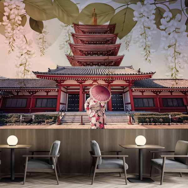 Feeby Fototapeta, Gejsza i świątynia Senso Ji w Tokio 150x105