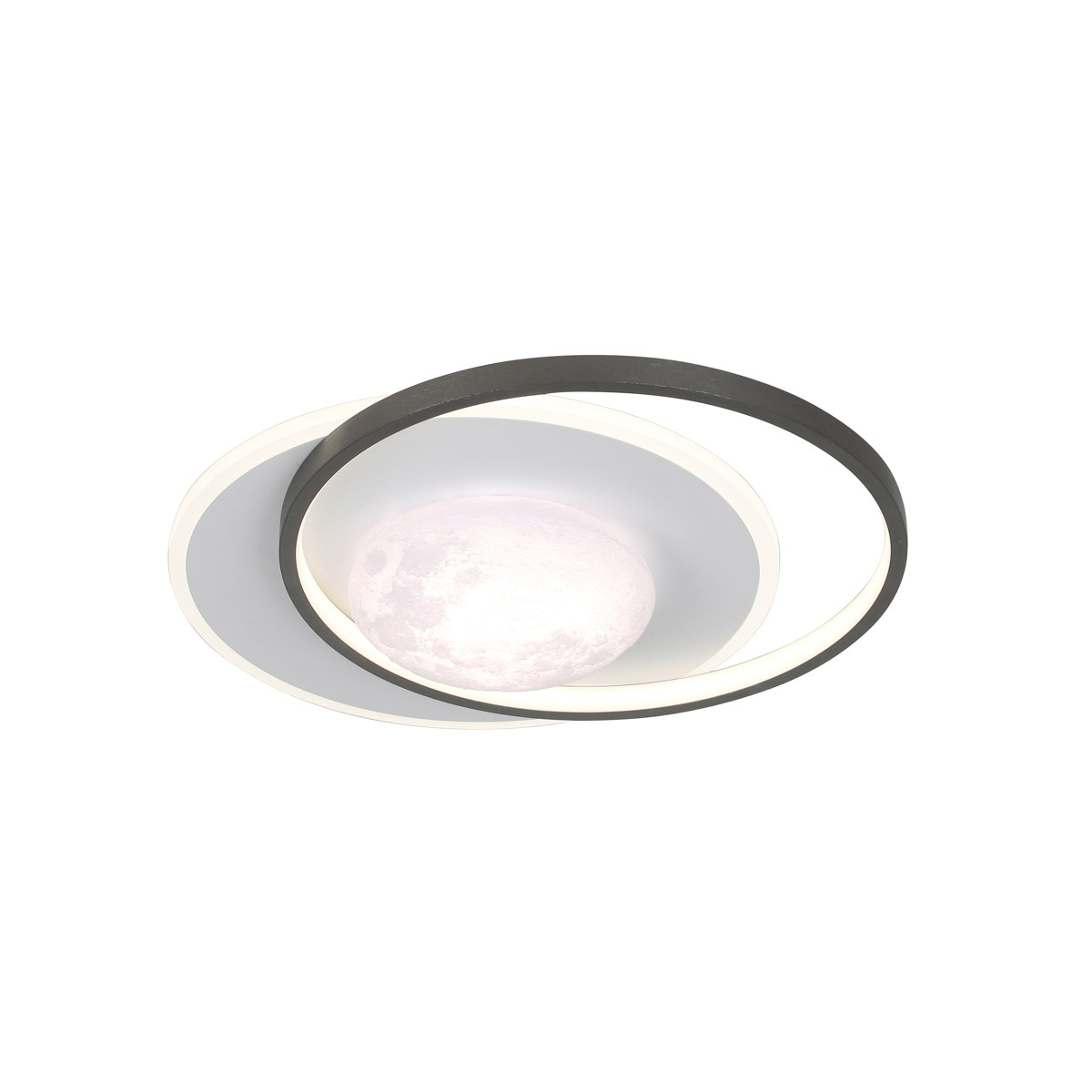 Plafon Desulo księżyc czarny LED 30W Biały zmienny 3900lm IP20 Italux