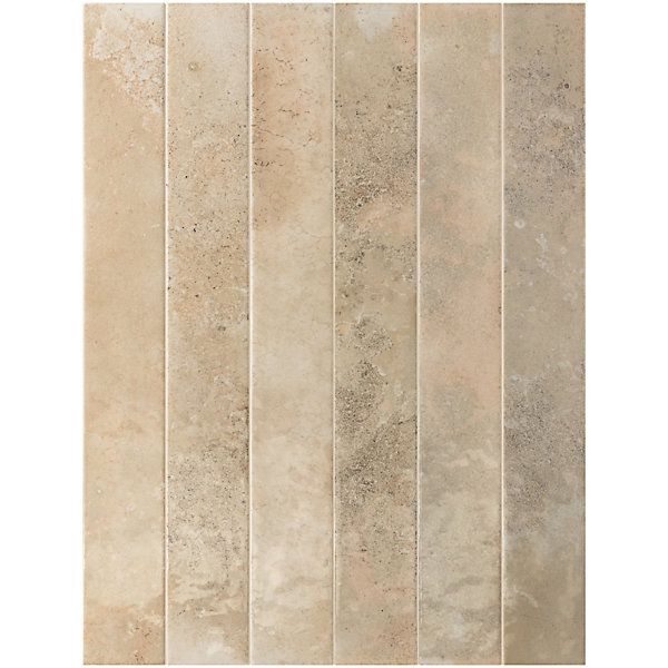 Carrelage Mur Intérieur Format allongé Beige Brillant. Bali Almond 5x40 cm