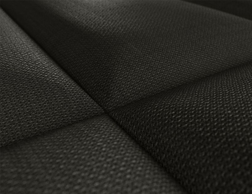 Wandkissen Schwarz Grobstruktur 60x30cm