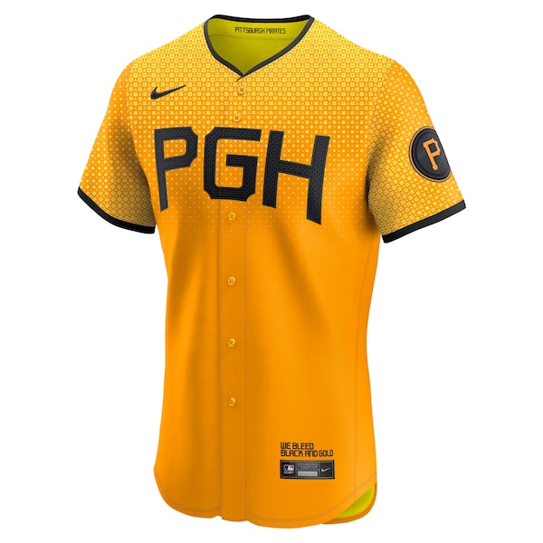 Pittsburgh Pirates Nike City Connect Elite Jersey - Gold