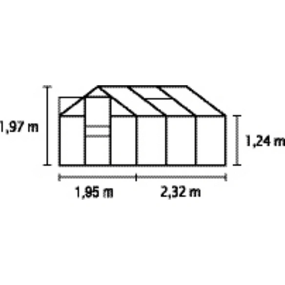 Gewächshaus »Calypso«, 4,4 m², Kunststoff/Aluminium, winterfest