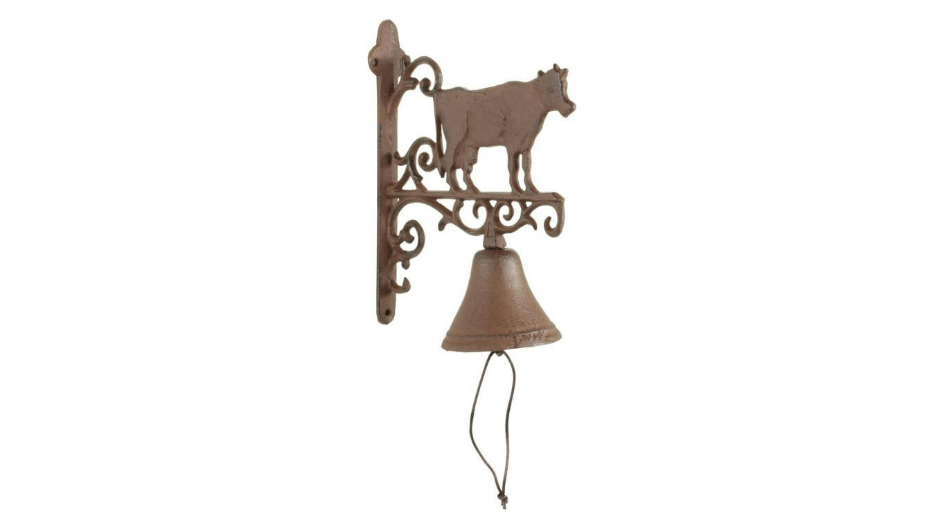 - Cloche Vache Fonte Marron