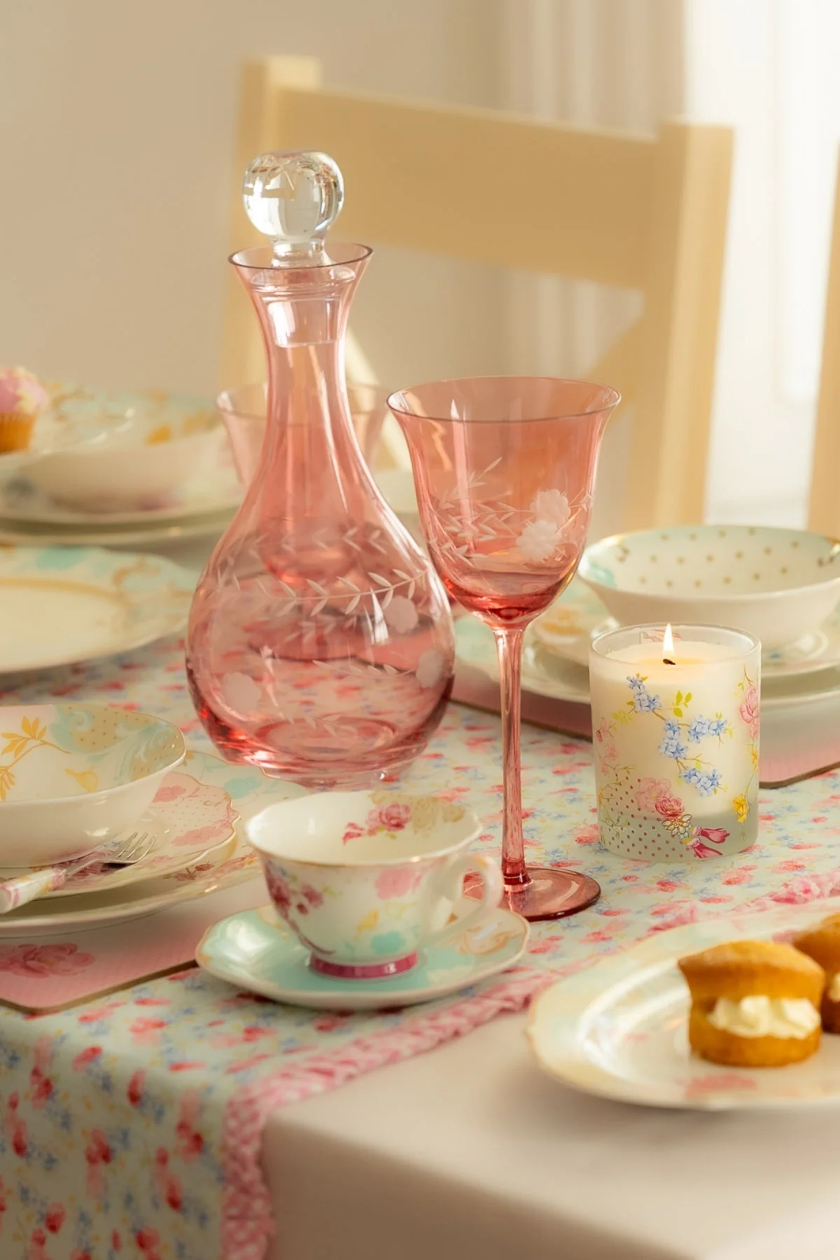 Rosa Belle Pink Carafe