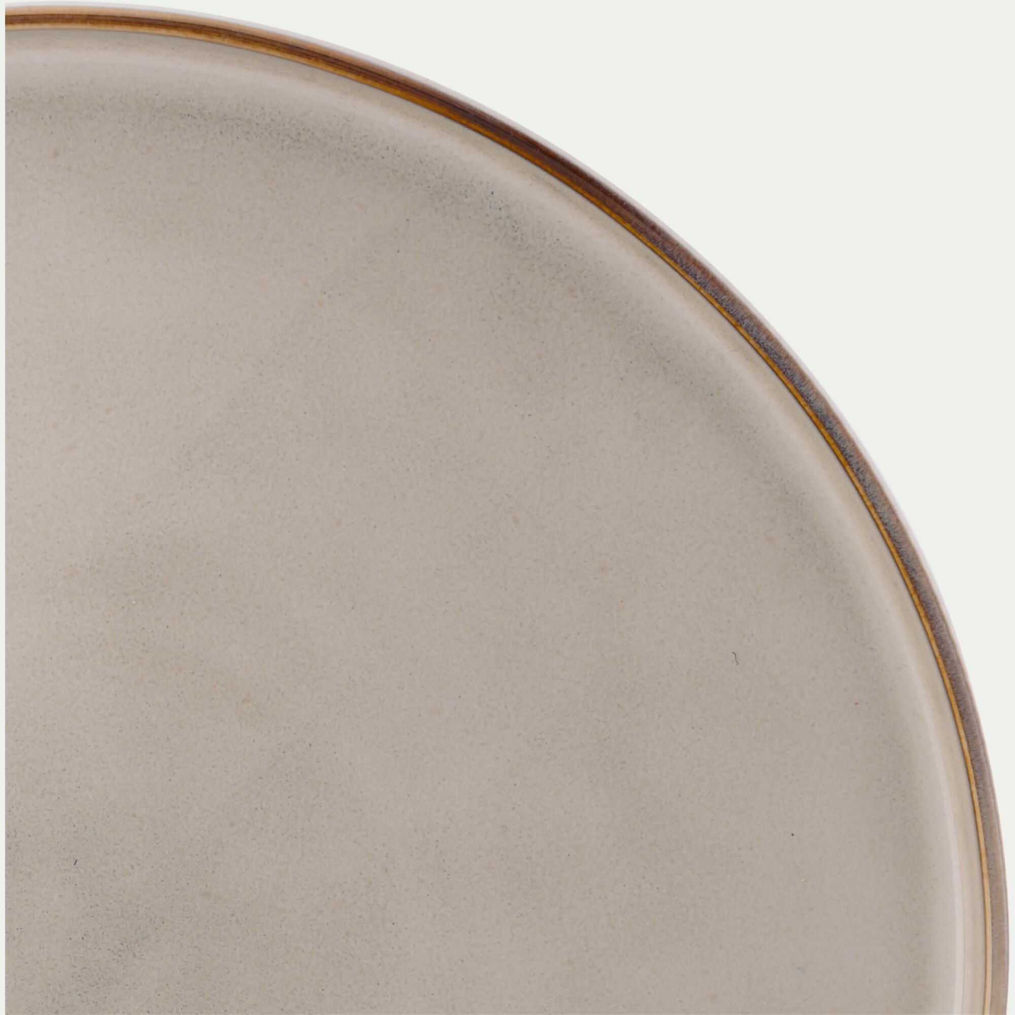 STRIE - Assiette plate en grès D27cm - beige