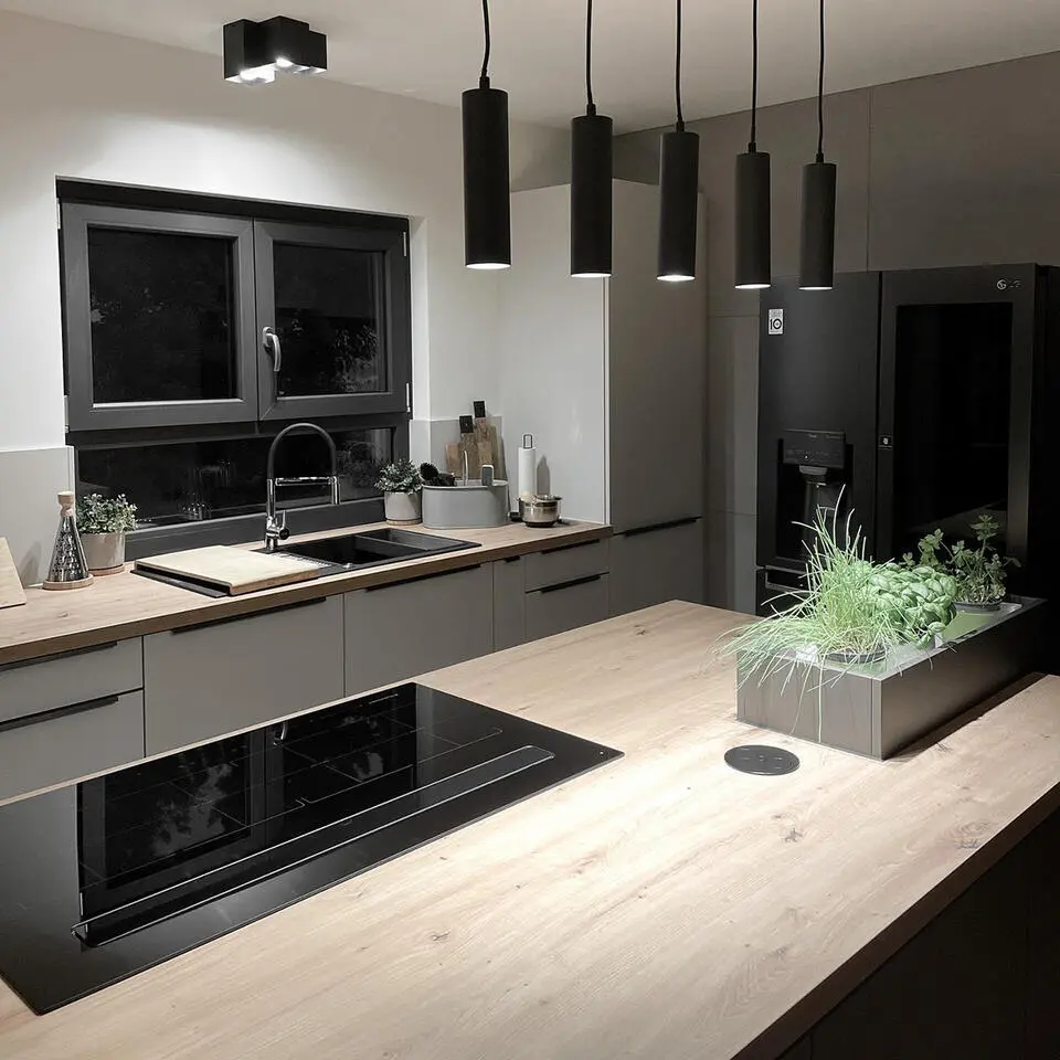 Qazqa hanglamp jeana zwart gu10