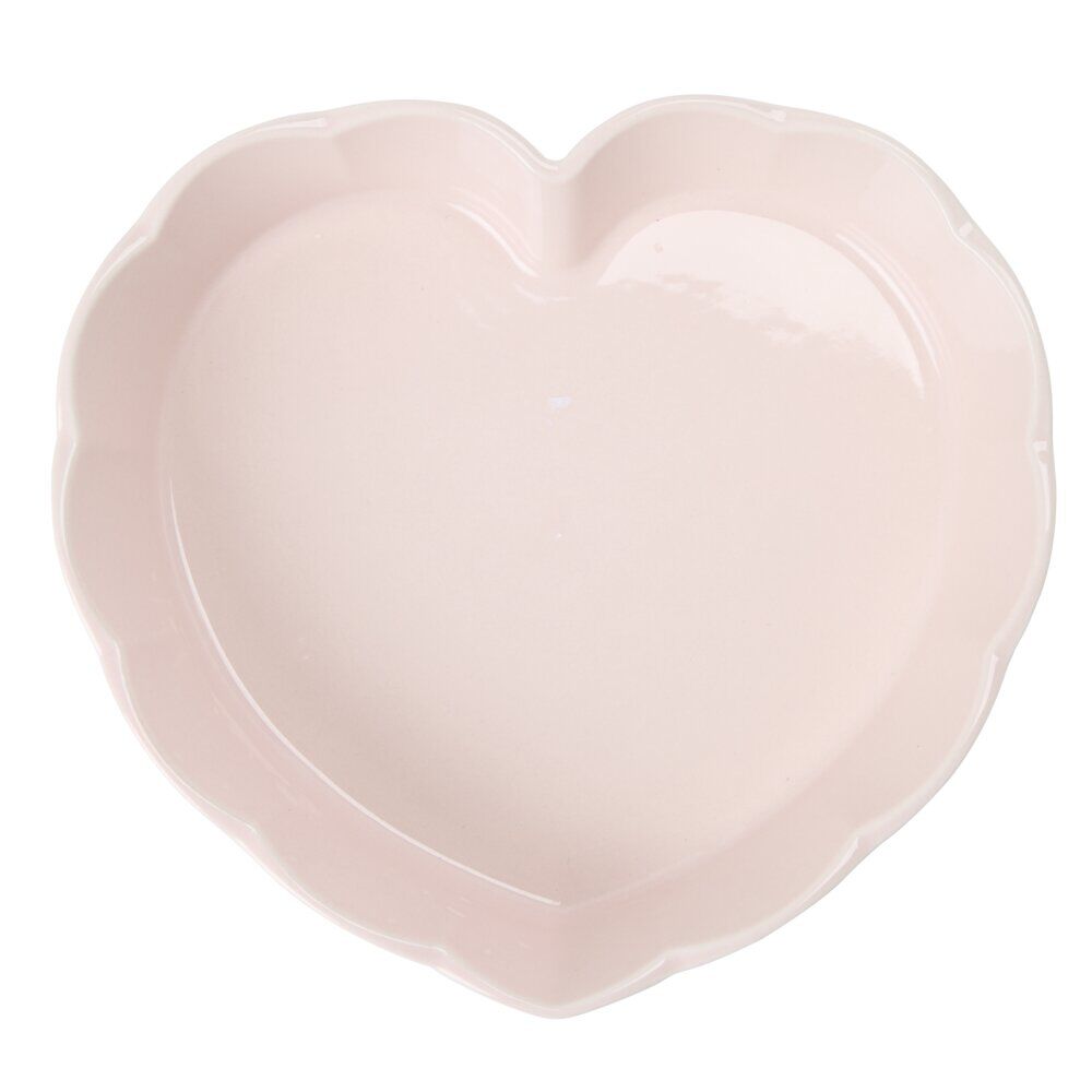 Moule à gâteau forme coeur en céramique 24,5x26,5cm (2 modèles)