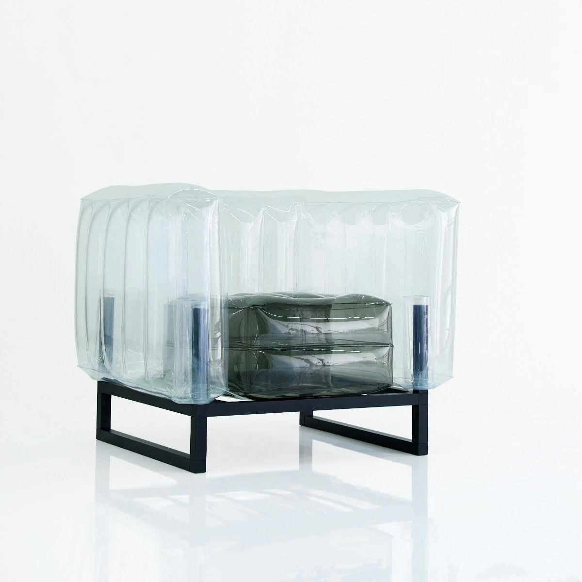 - Fauteuil design Bicolore Transparent/noir