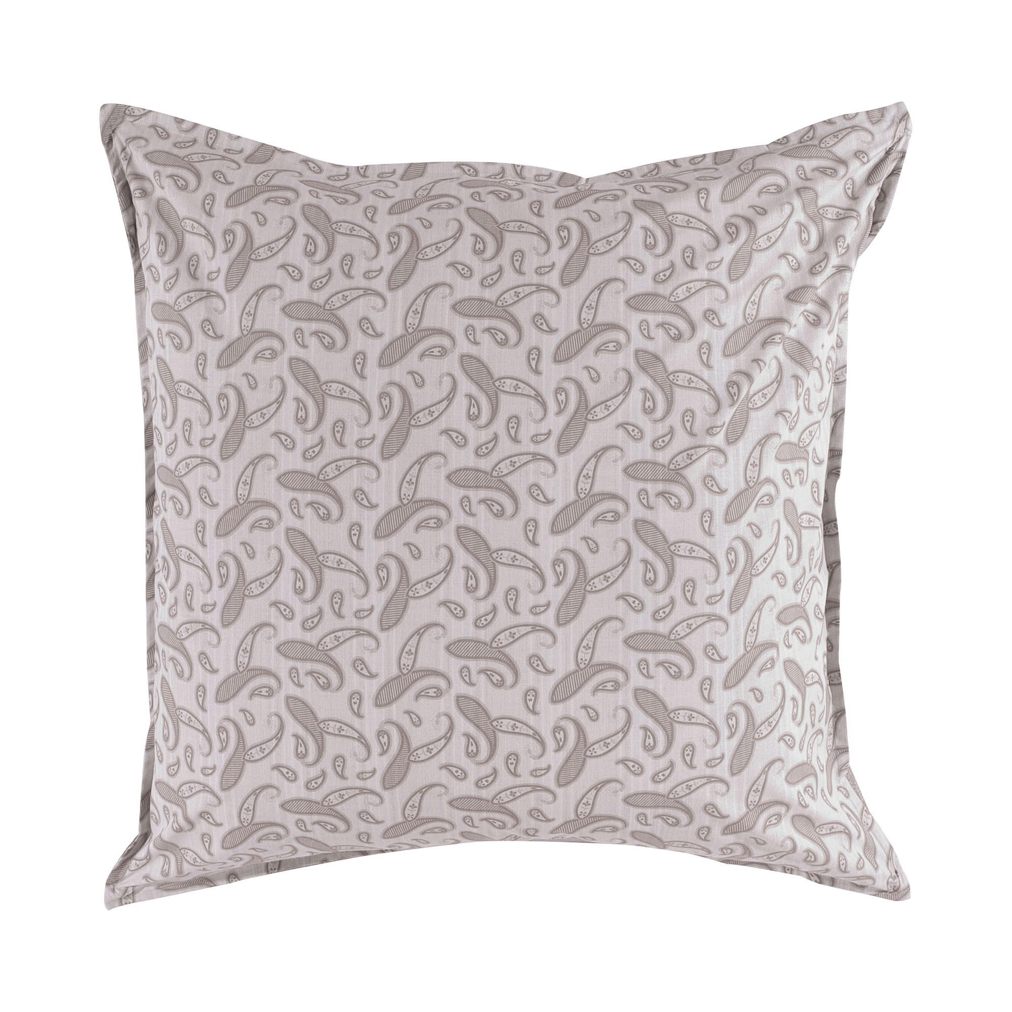 PILE OU FACE - Taie d'oreiller imprimée en percale de coton gris 65x65