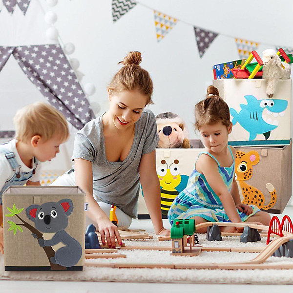 Boîte de rangement en tissu pour enfant 