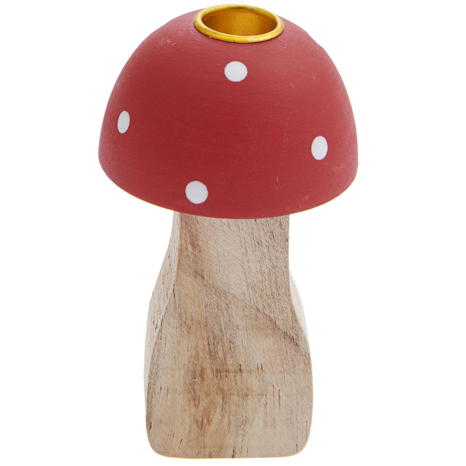 - Bougeoir en bois champignon 8,5 cm