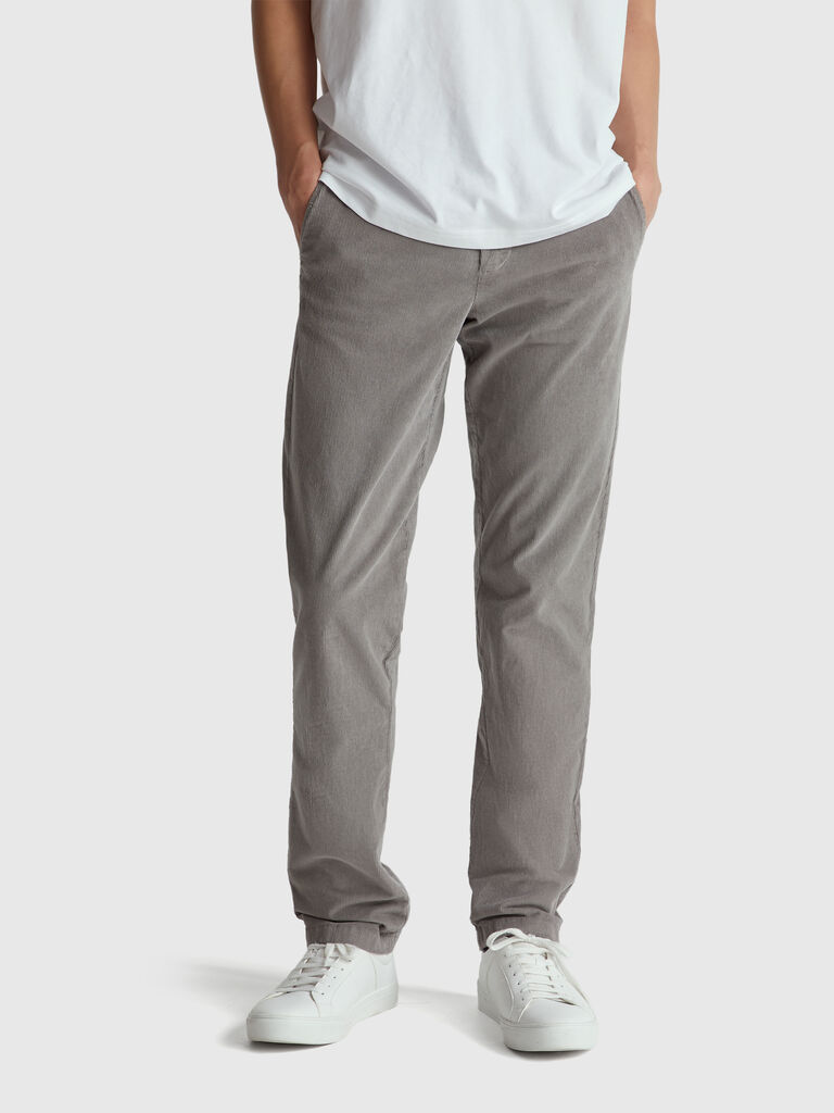 Slim fit stretch corduroy trousers