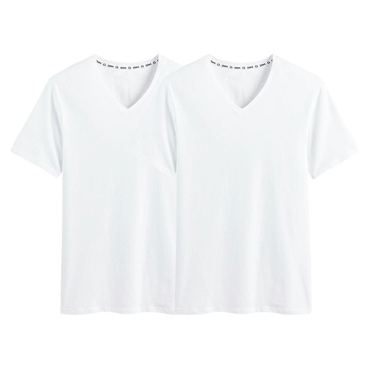 Lot de 2 t-shirts col V en coton bio
