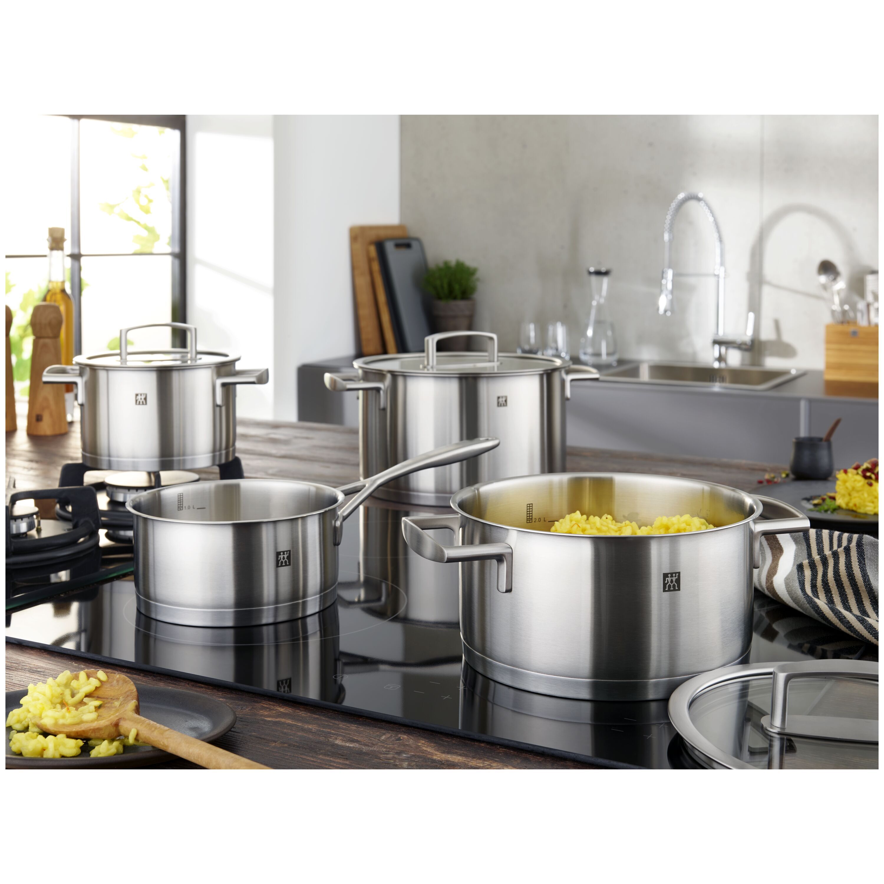 24 cm 18/10 Stainless Steel Stock pot silver