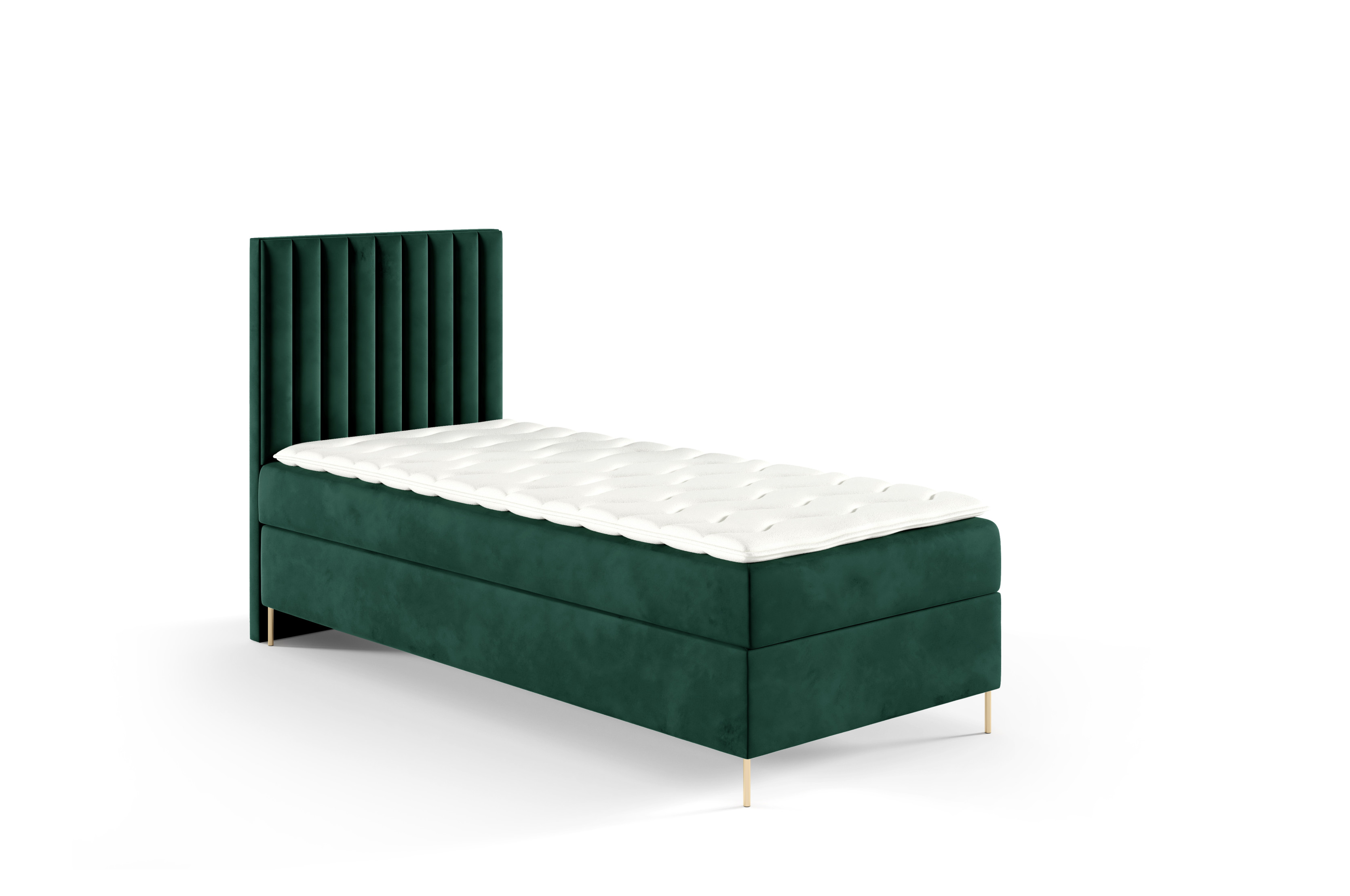 Łóżko kontynentalne Lilly Box 90x200 z nogami riviera 38