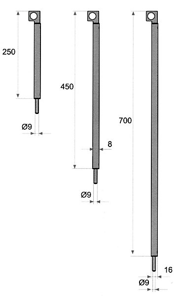 Fapim - Verrou aluminium applique - 700 mm - Blanc