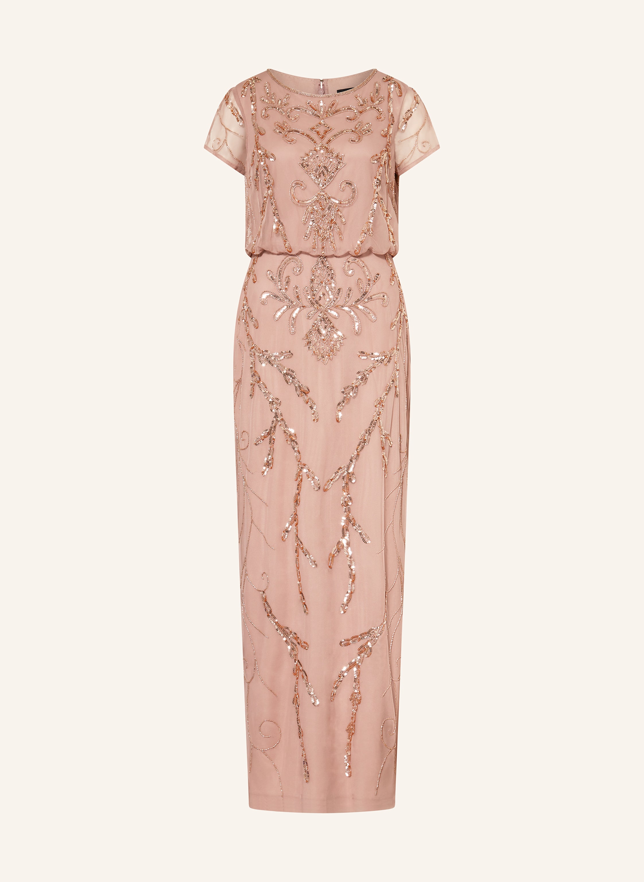 ADRIANNA PAPELL Abendkleid mit Pailletten und Schmuckperlen