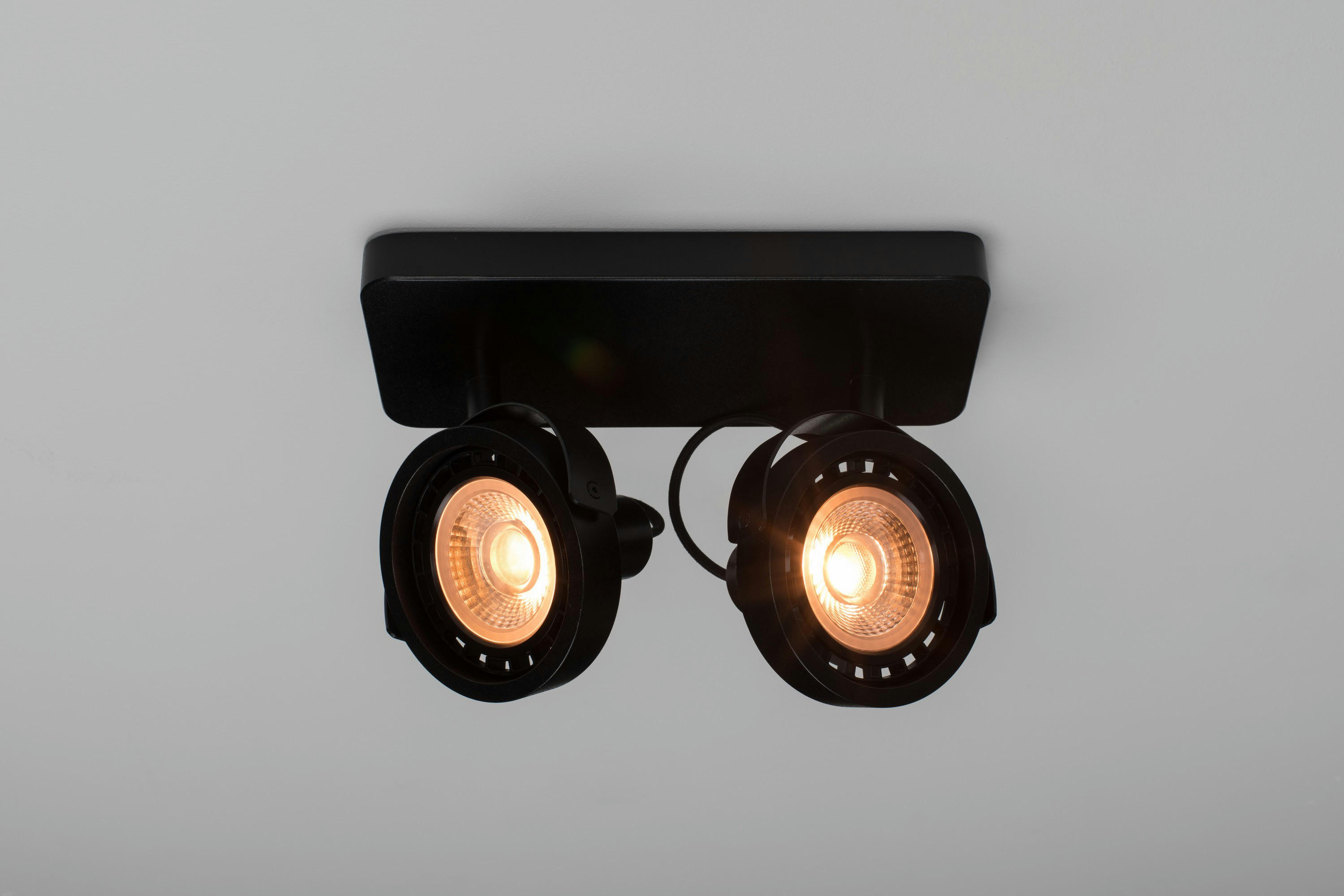 DICE - Double spot en métal noir