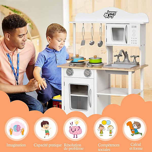 Jouet Cuisine Dinette Enfant Aliment Jeux Cuisine de Jeux Cuisine Enfant Educatifavec Four Ouvert Plaque Chauffante