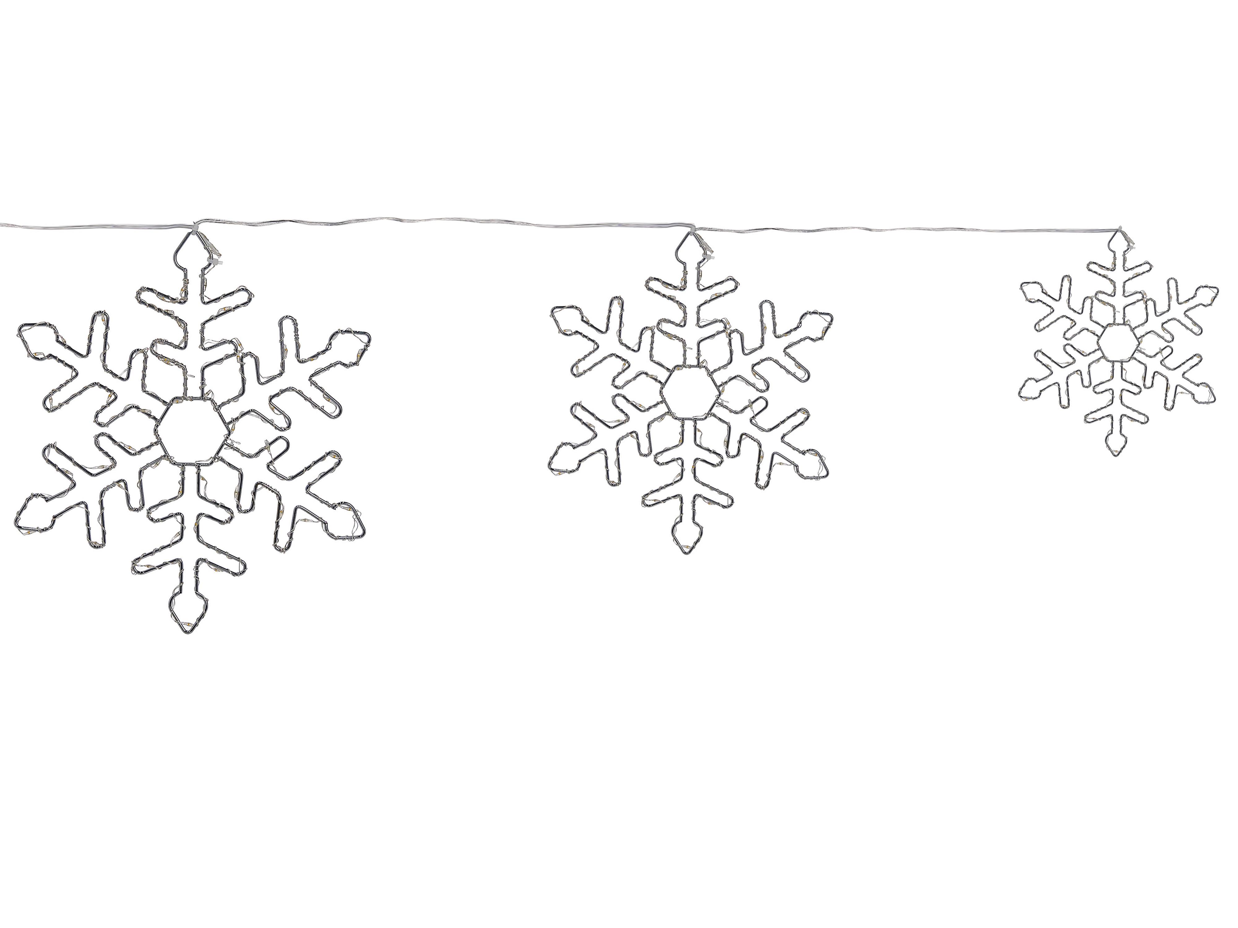 Outdoor Hanging Decoration LED LOHELA Snowflake 30/39/50 cm Silver