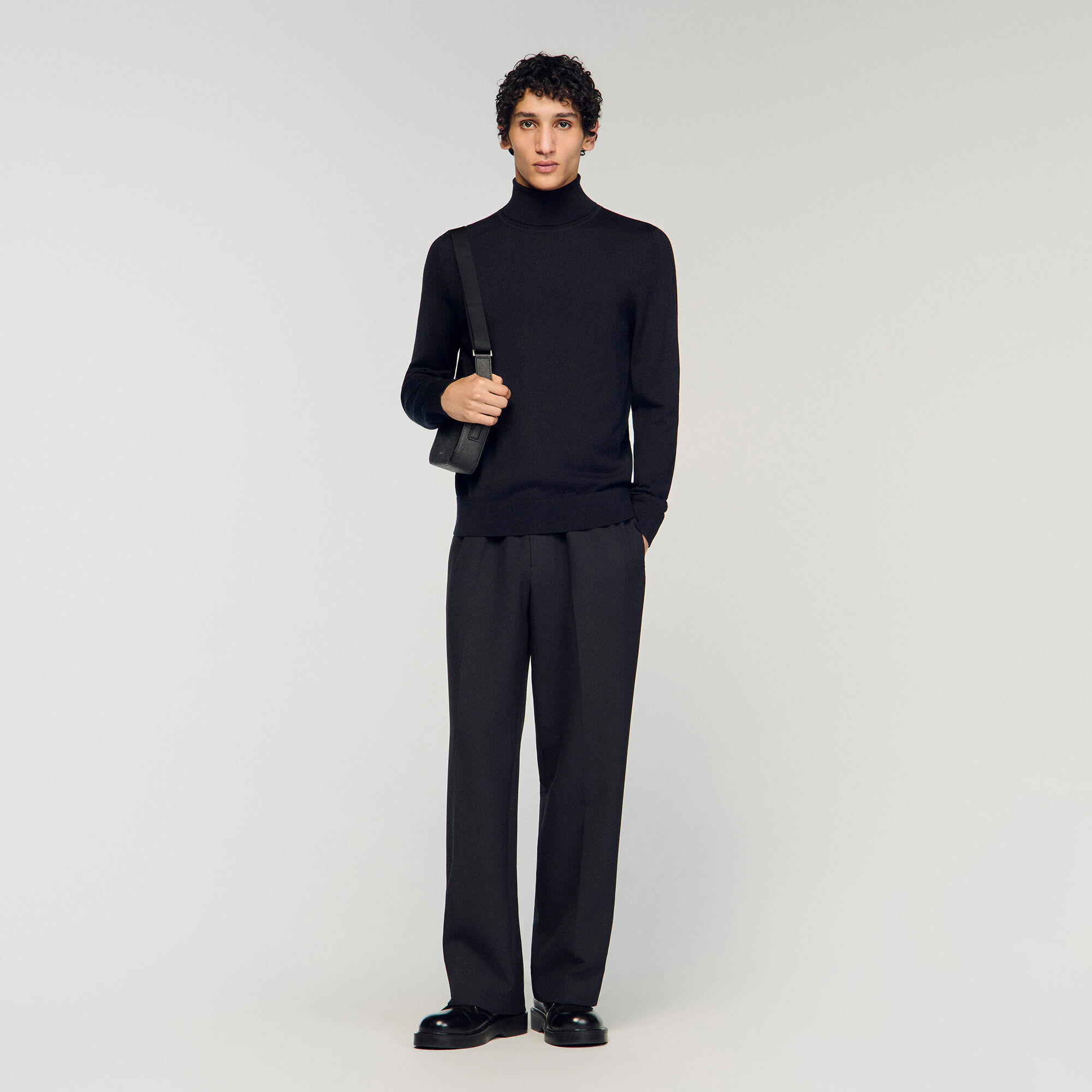 Pull à col roulé en laine Homme