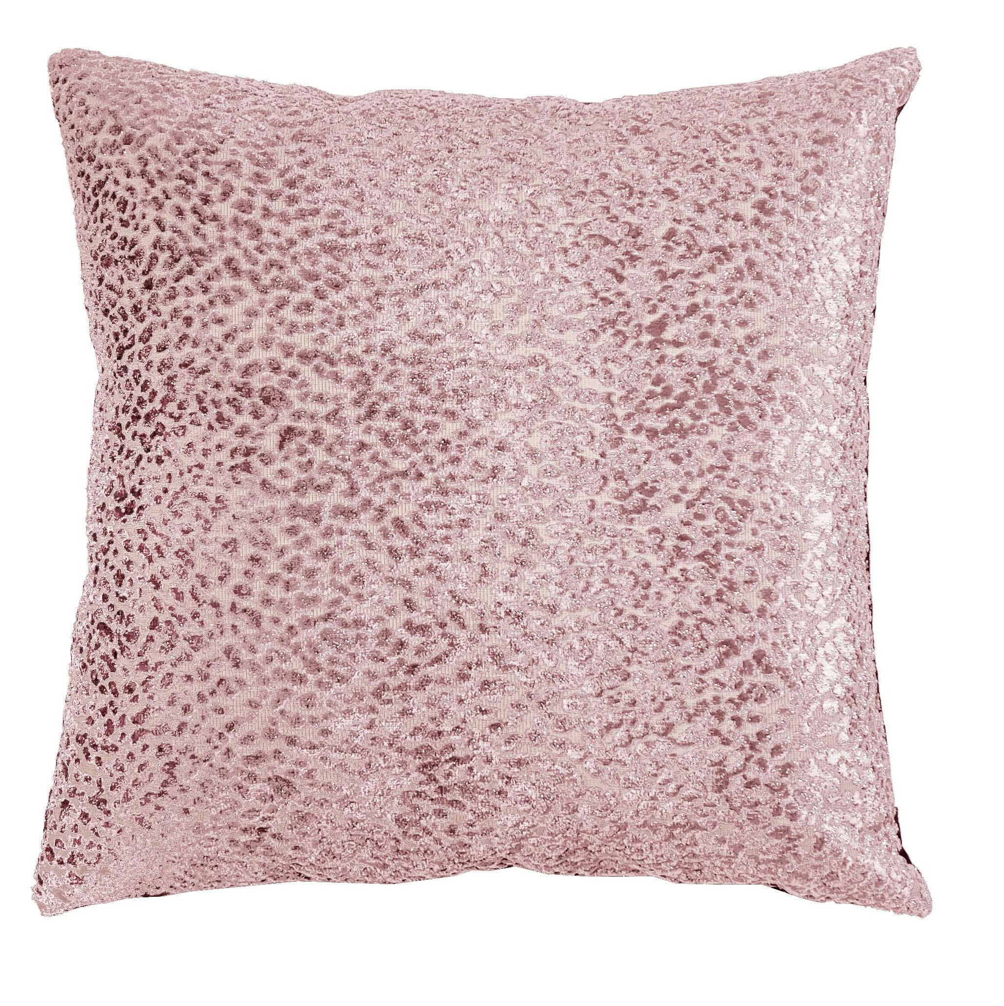 - Coussin - rose en polyester 45x45 cm avec un motif à pois