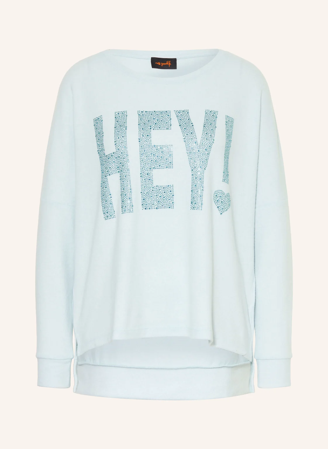 miss goodlife Oversized-Pullover mit Schmucksteinen