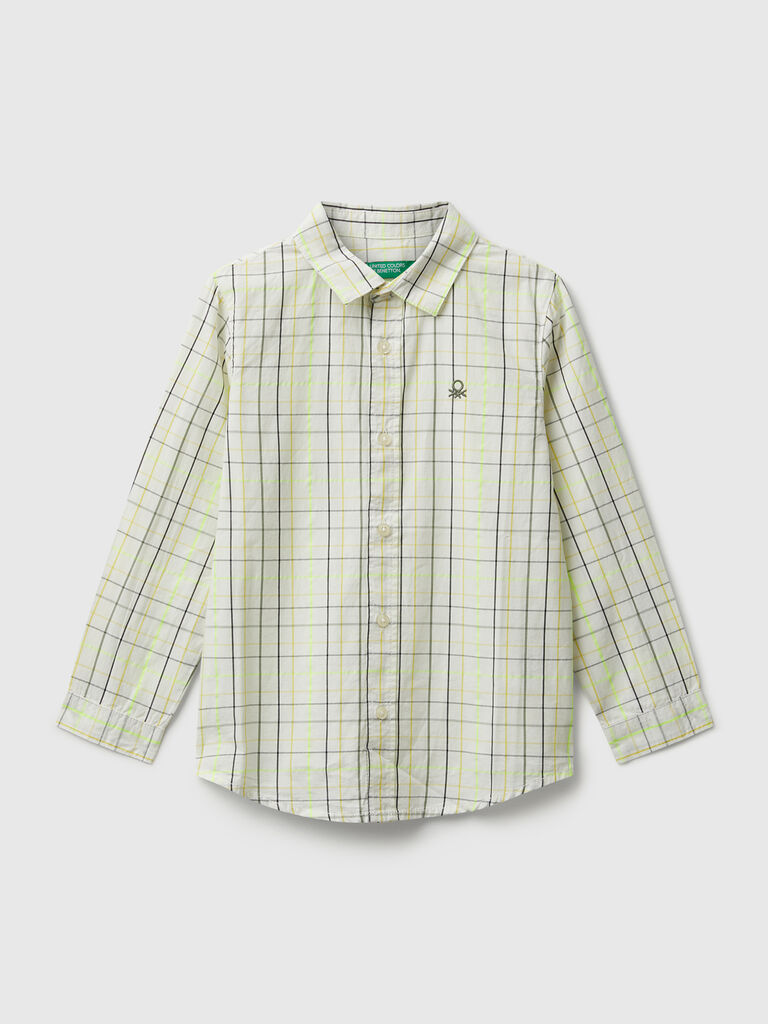 Check shirt in pure cotton