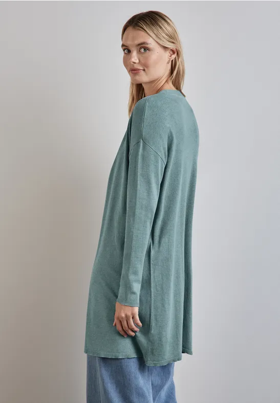 Langer Feinstrickcardigan