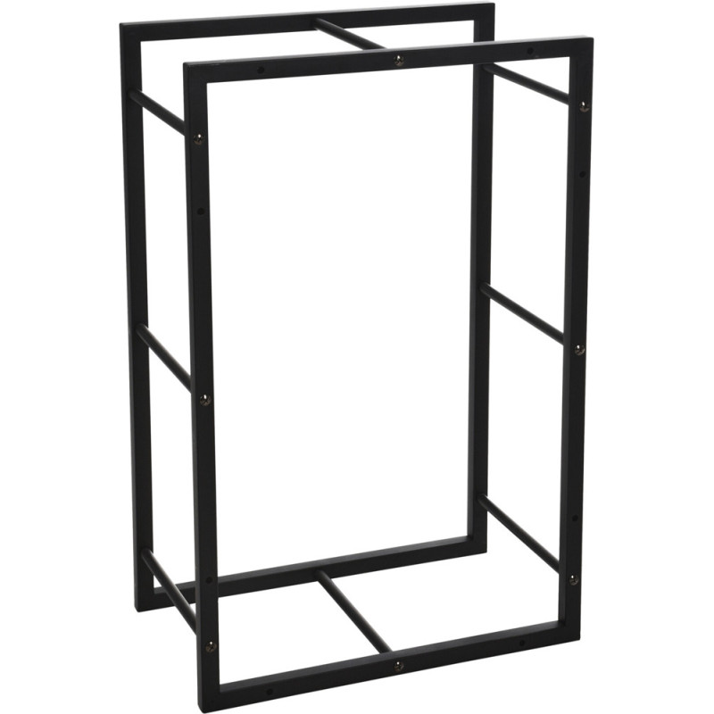 Range-bûches noir 45 x 28 x 70 cm AMBIANCE