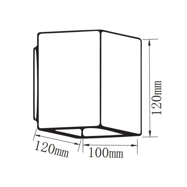 Kinkiet szary VT-892 1xG9x25W wym:10x12x12cm IP20 V-TAC