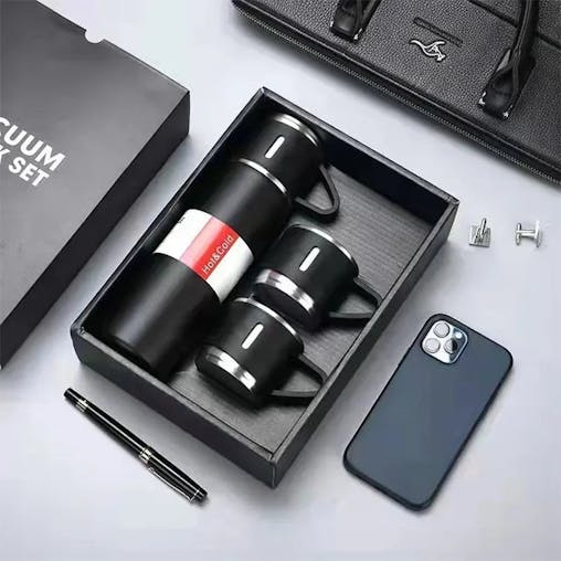 NNEOBA Vacuum Flask Thermal Stainless Steel Bottle Set