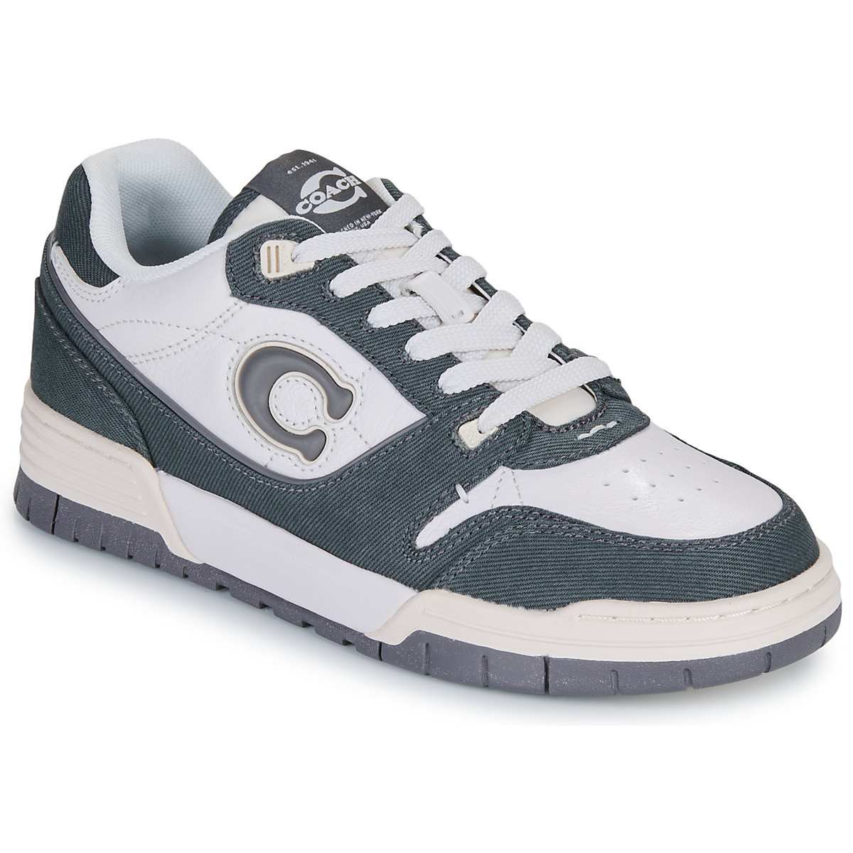 Coach - COACH SOHO SNEAKER WITH DENIM - White / Denim / Grey