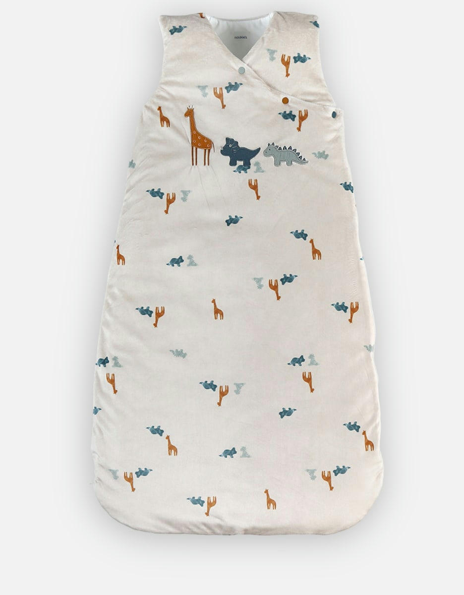 - Gigoteuse 100 cm imprimée en Veloudoux, beige