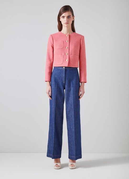 Allie Pink Recycled Cotton Italian Tweed Jacket